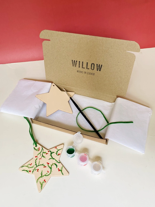 hand painted christmas star decoration kit