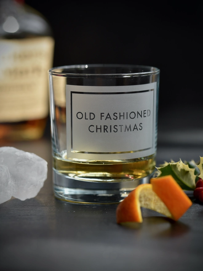 Old Fashioned Christmas Glass