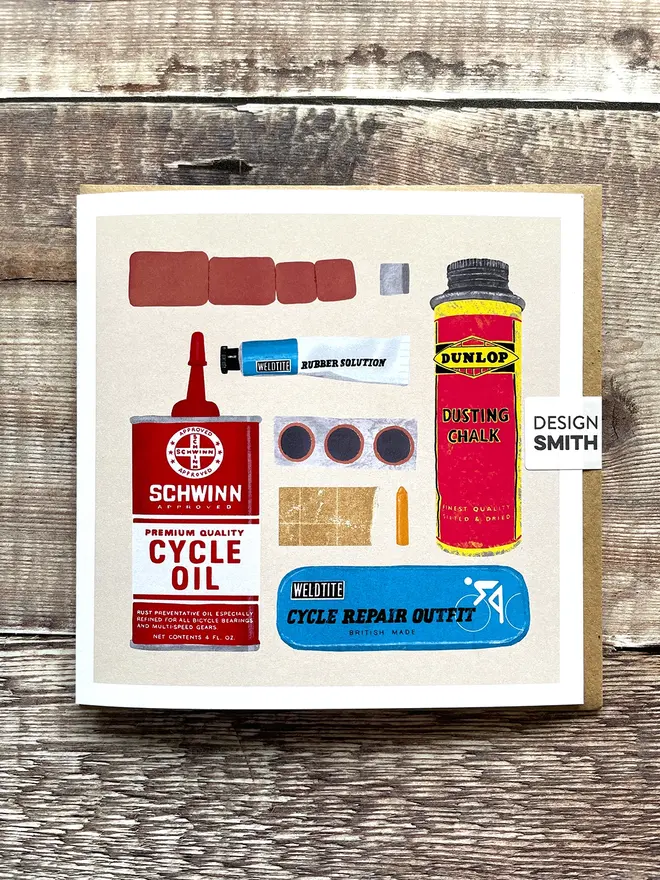 Cycling Blank Greetings Card