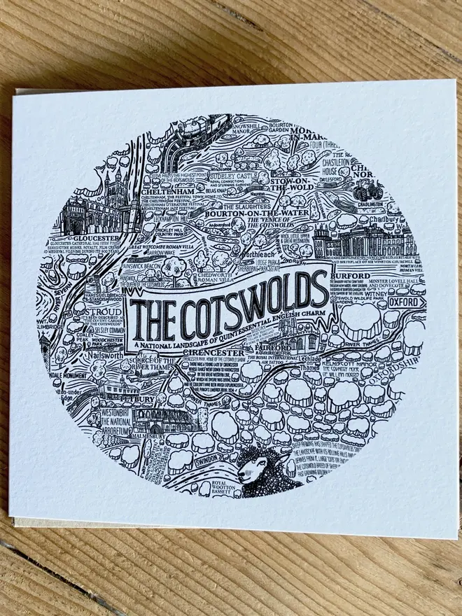 Cotswolds greetings card