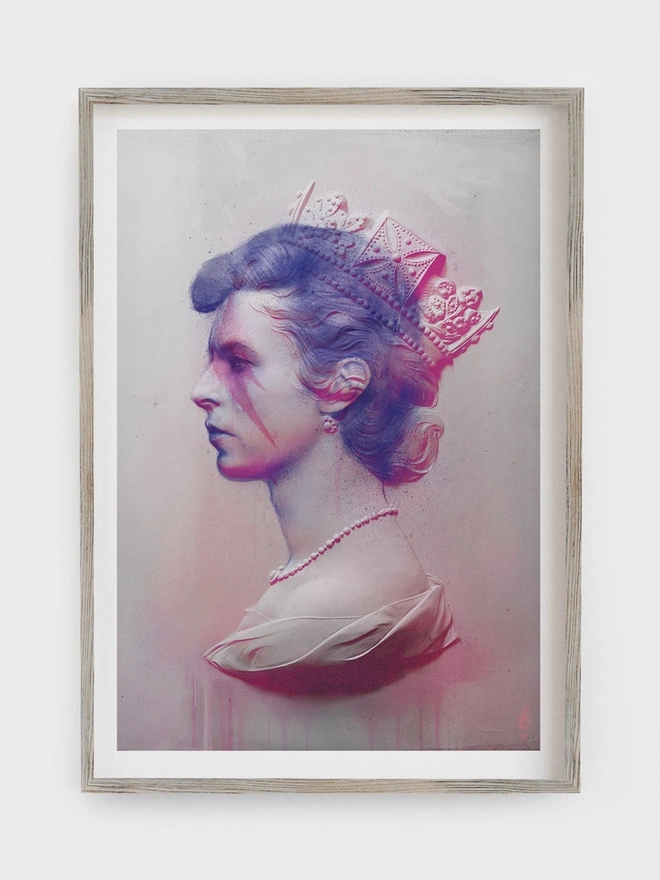 'Queen B' David Bowie Art Print