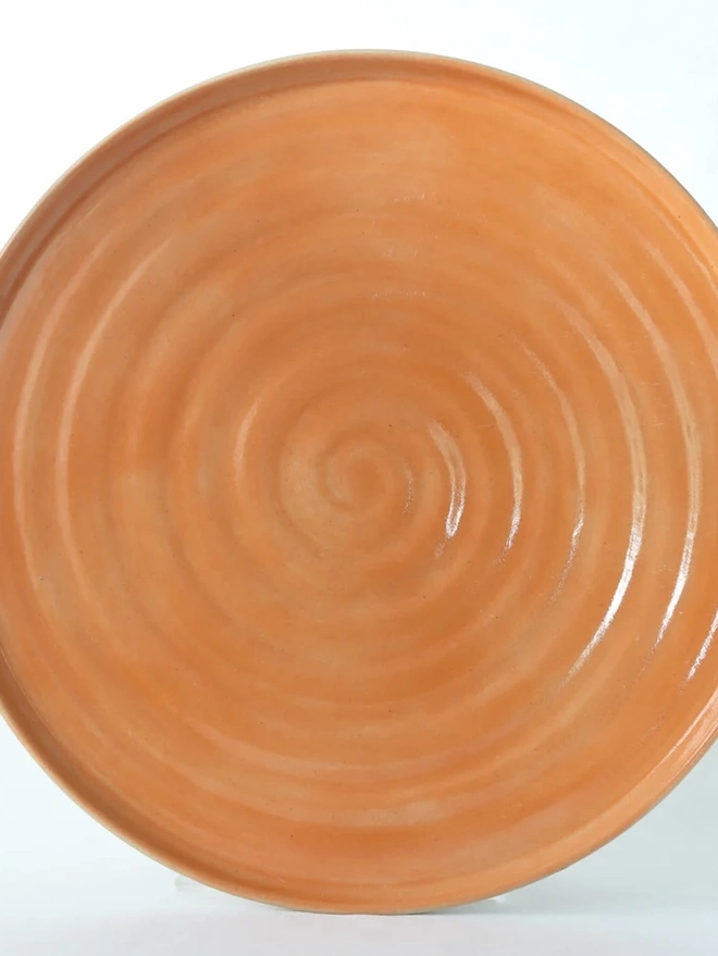 Classic Ceramic Dinner Plate, a colourful ceramic dinner plate sitting on a plain surface against a white backdrop. 