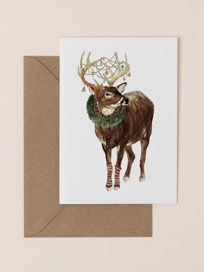 christmas reindeer card