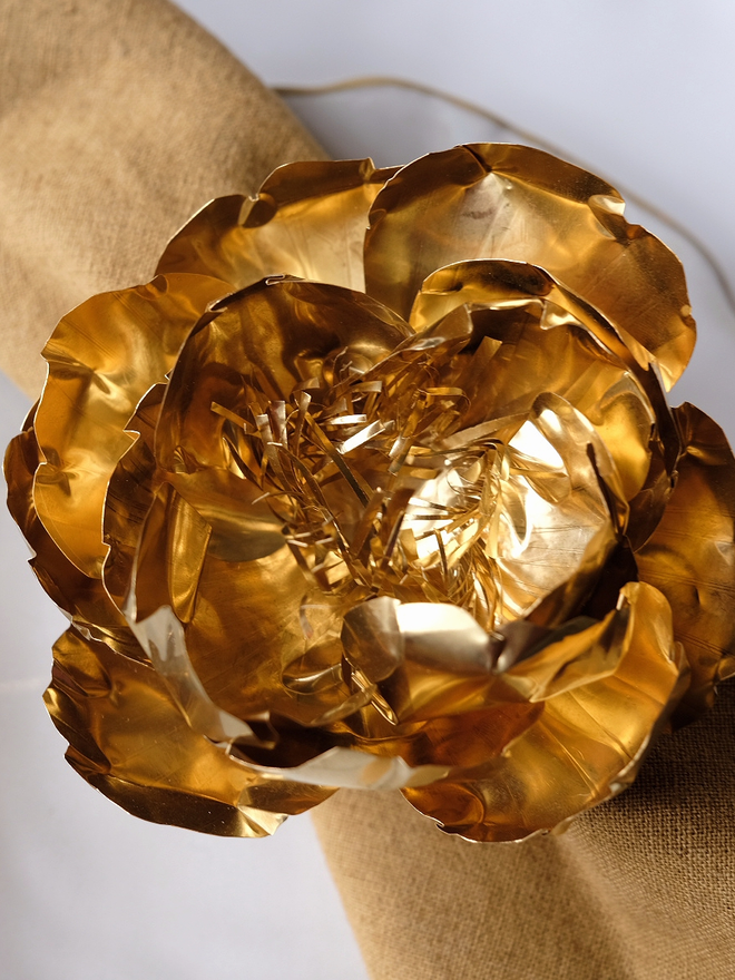 Peony napkin rings by Debbie Fairbrass