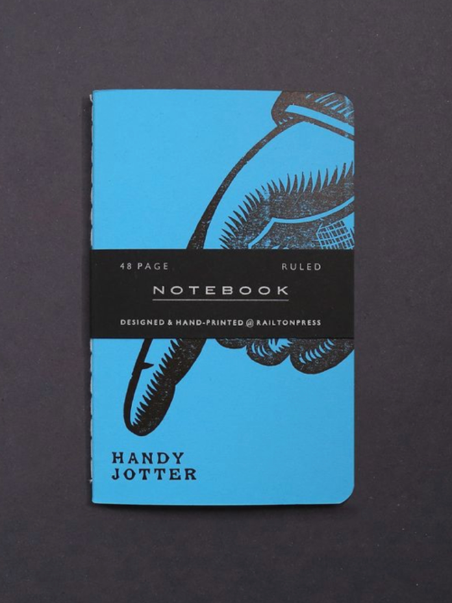Handy Jotter. A notebook in blue