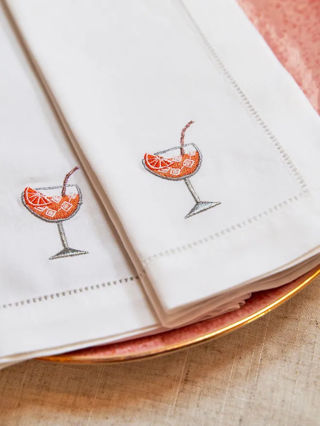 'Pick a Pair' Embroidered Napkisn