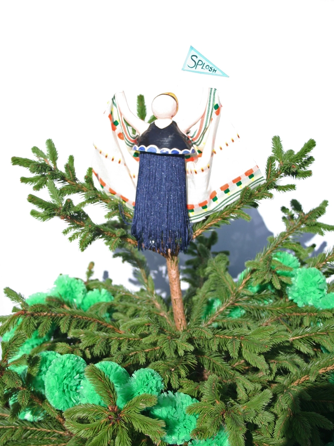 wild swimmer ceramic Christmas tree topper