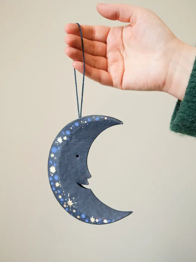 Midnight Man On The Moon Decoration (Set Of 6)