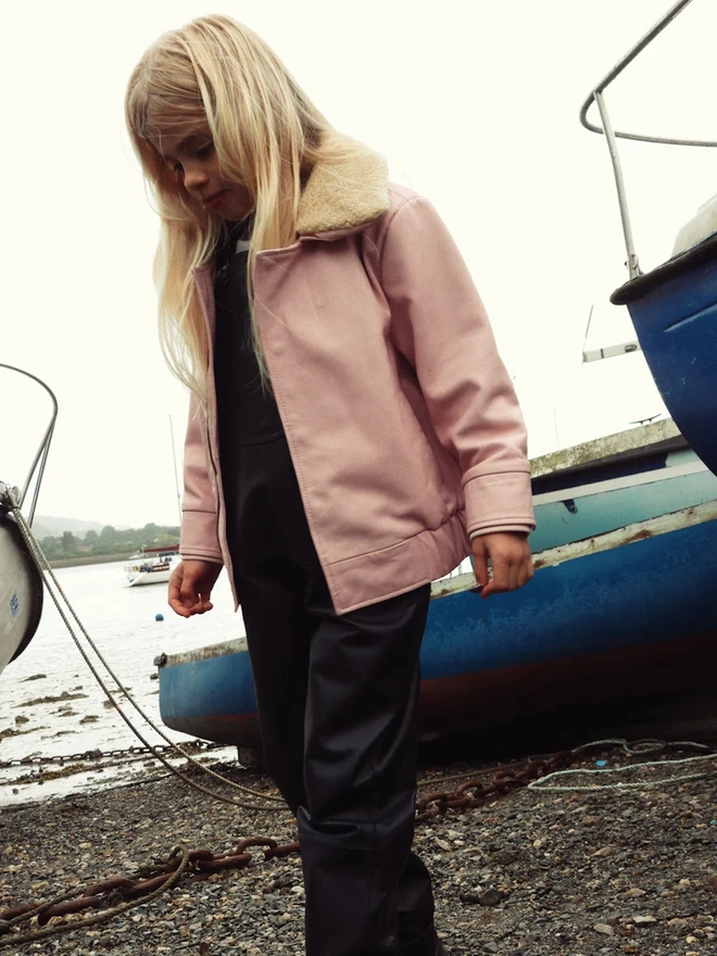 'Hold Ya Horses' Soft Pink Leather Jacket 