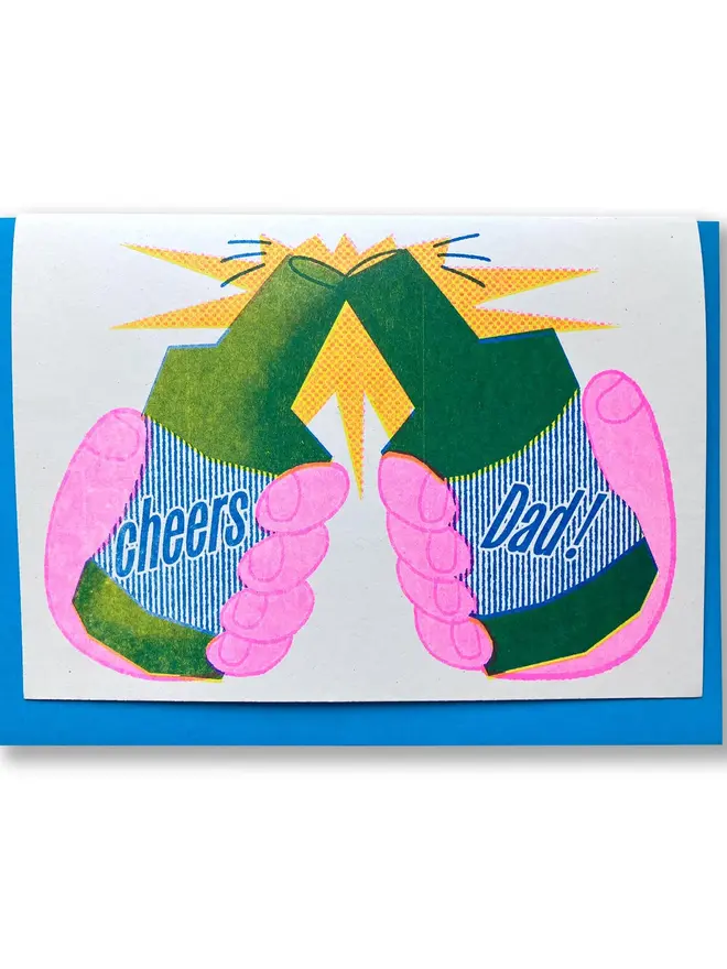 'Cheers Dad' A6 Riso Greetings Card