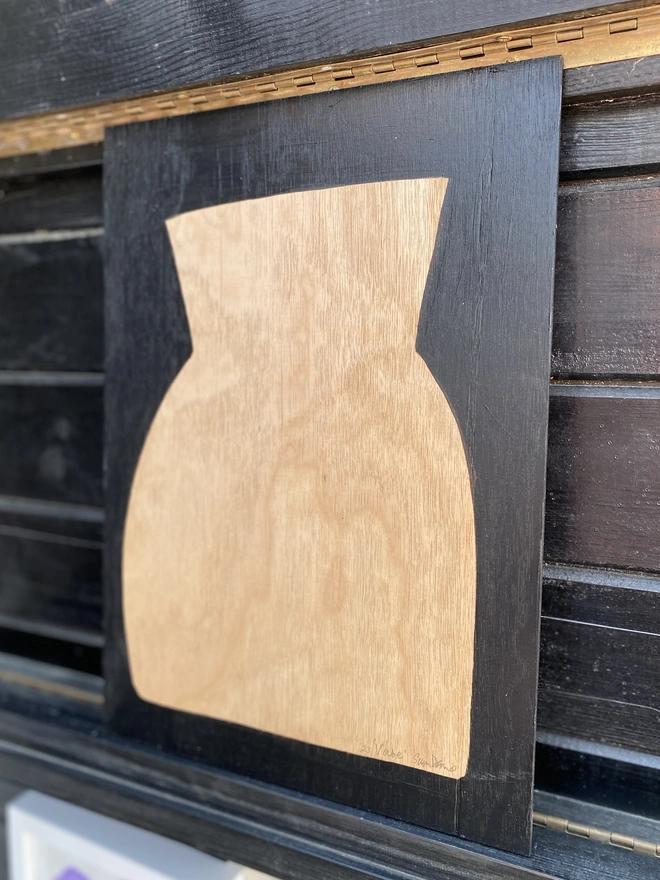 Vase Painting by Samantha Barnes, minimal art, scandi art