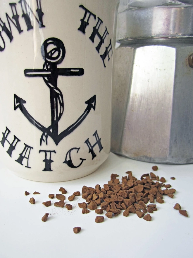 'Down the Hatch' Ceramic Anchor Mug