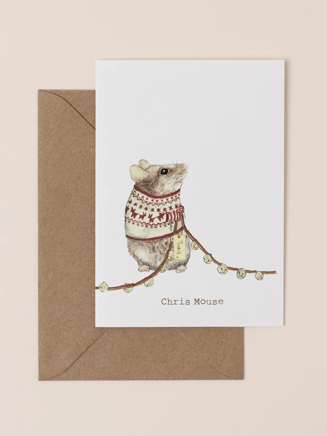 'Chris Mouse' Christmas Card