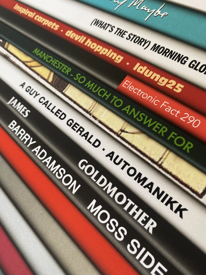 Manchester Spines art paper print detail