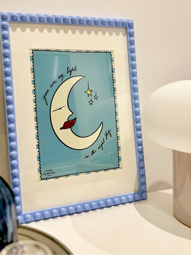 Light Blue Bobbin Photo Frame