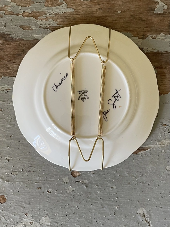back of plate wth hanger