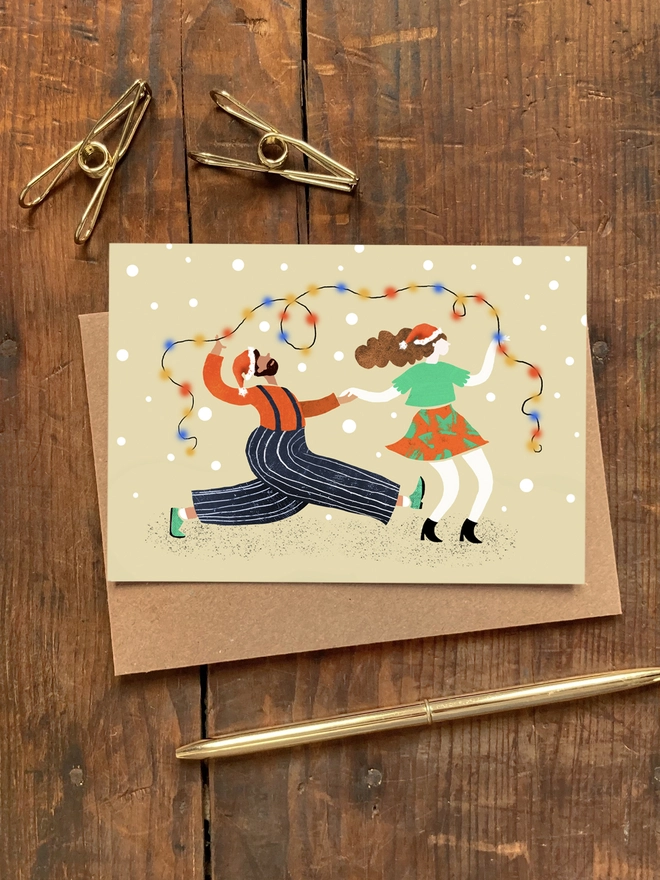 assorted multipack chirstmas greeting cards dancer party dance pack set festive