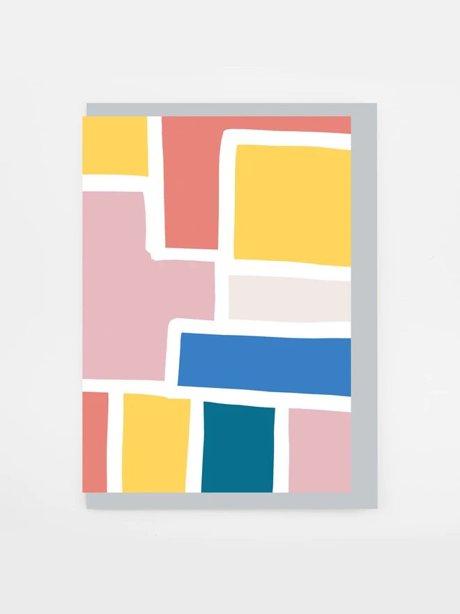 square pattern shapes card
