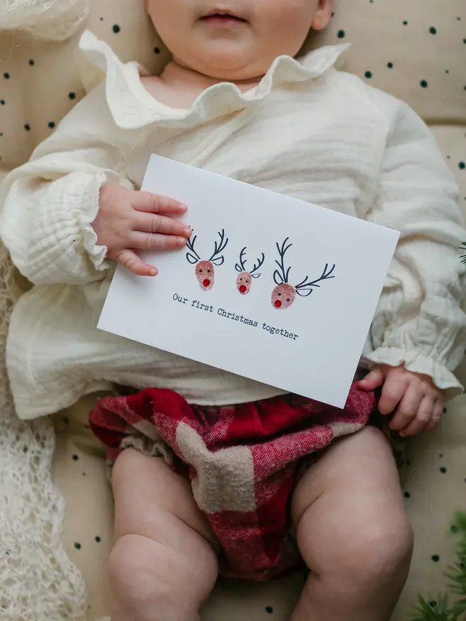 first christmas reindeer card making kit