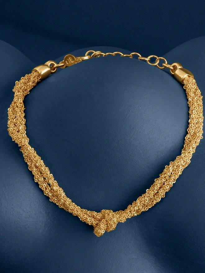 Loel Woven Thread Gold Double Knot Bracelet