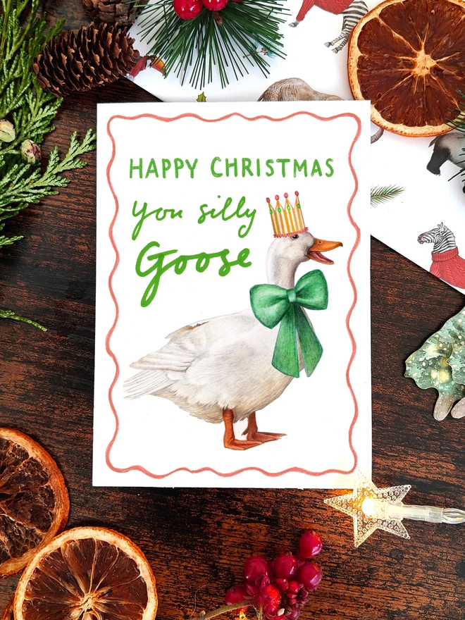 Goose Christmas card