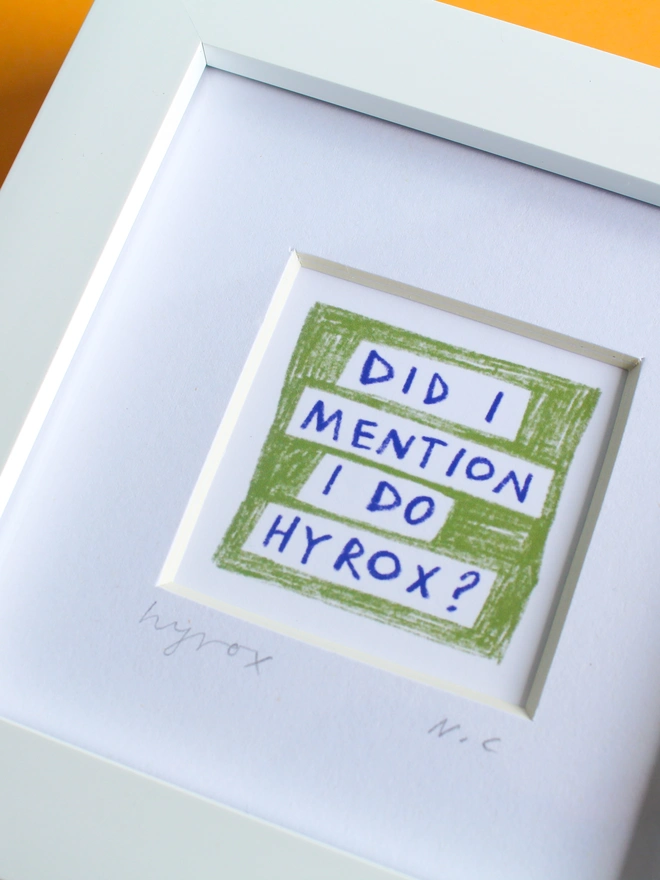 Did I mention I do Hyrox? Print