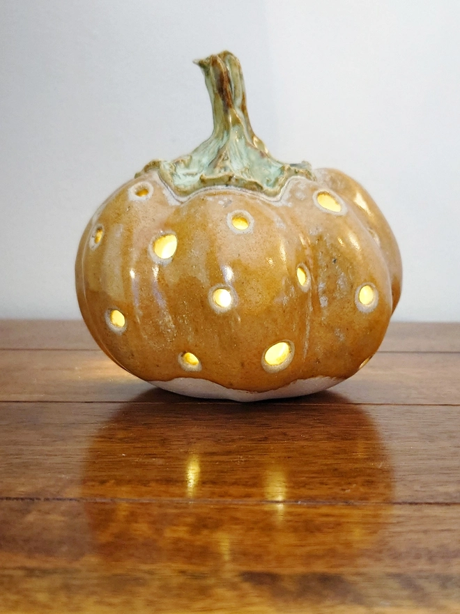 Pumpkin Tea Light Candle Lantern Halloween Decor