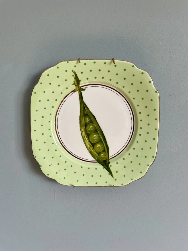 pea pod original oil painting