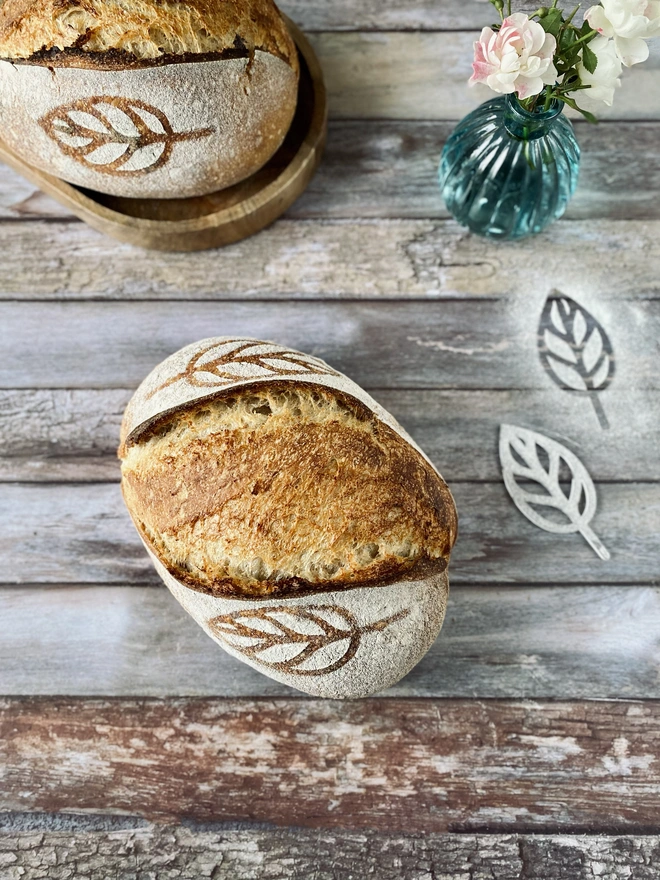 Bread art stencils - botanical