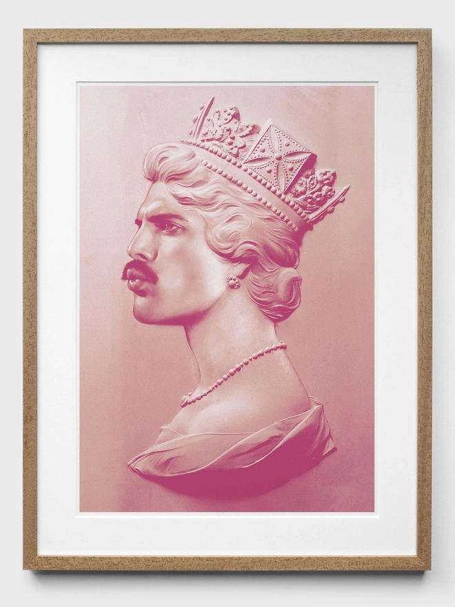 Freddie XL Pink - Natural Frame