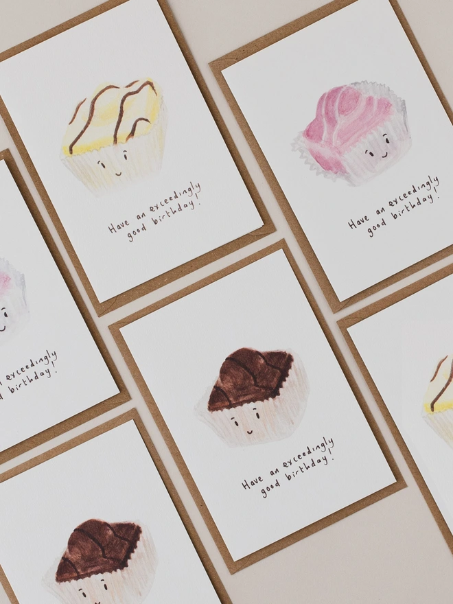 Fondant Fancy Birthday Cards 