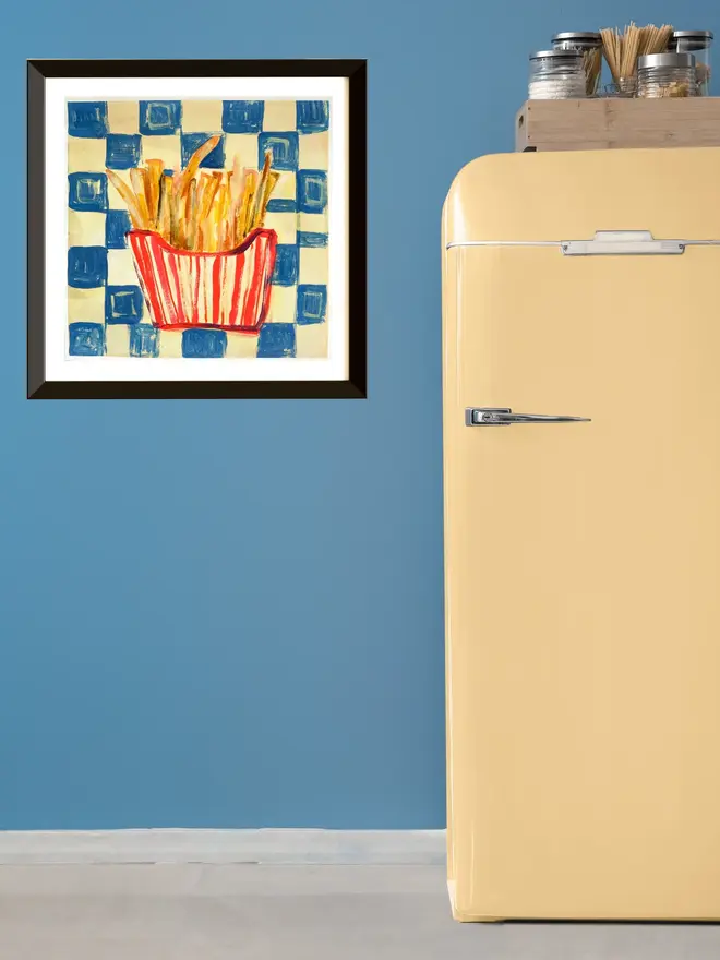 french fries art wall print