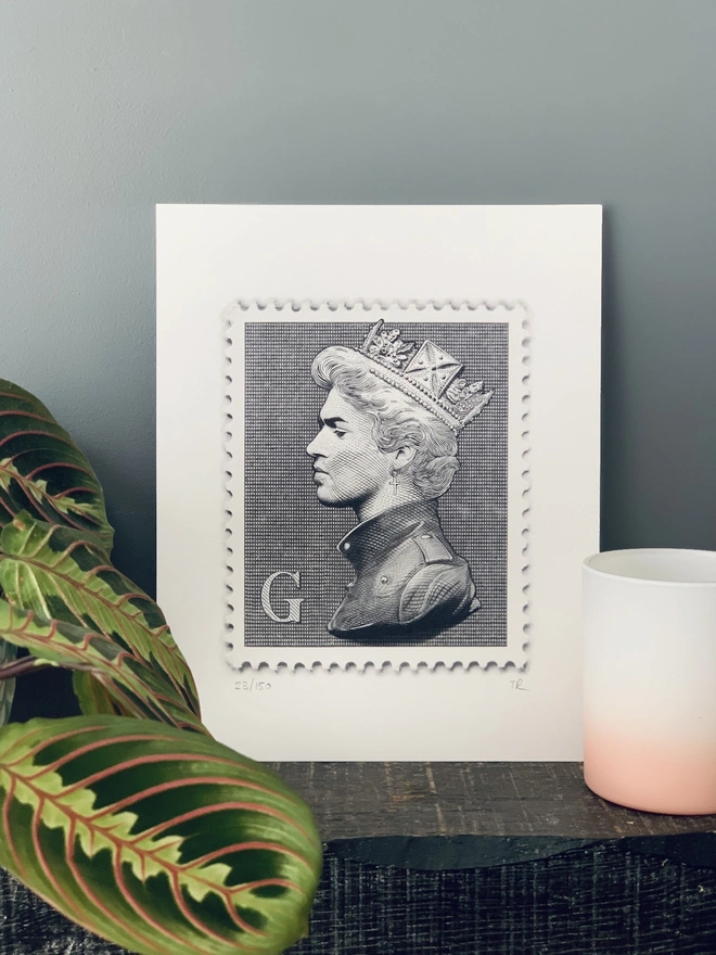 Limited Edition 'George Michael Mini Stamp' Art Print 