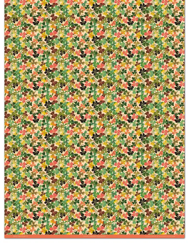 wood sorrel floral gift wrap