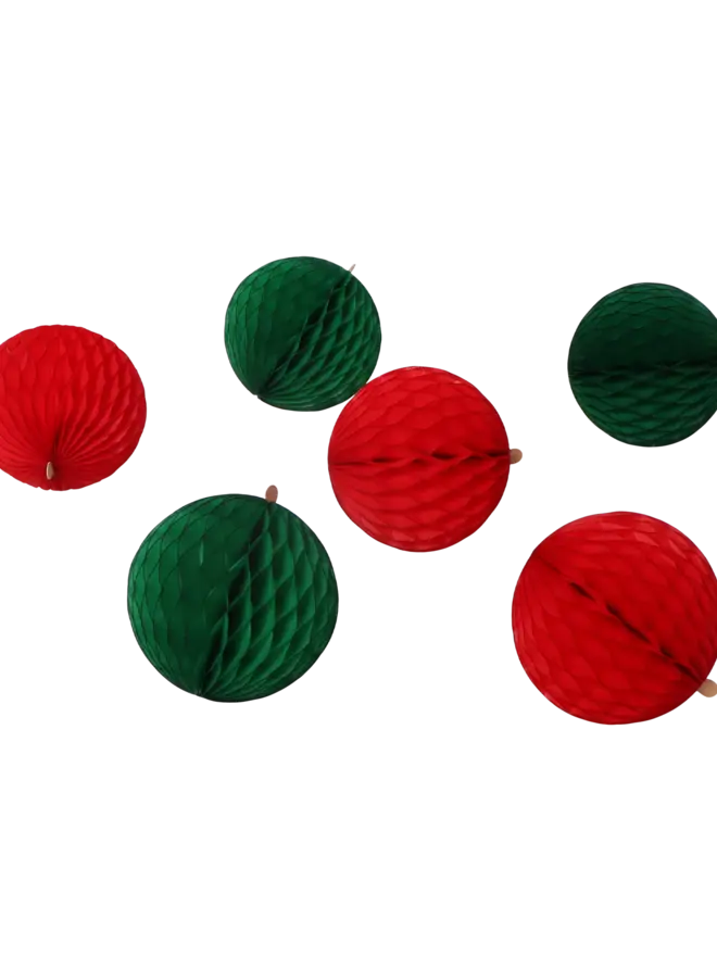 Honeycomb Ball Christmas (Set Of 6)