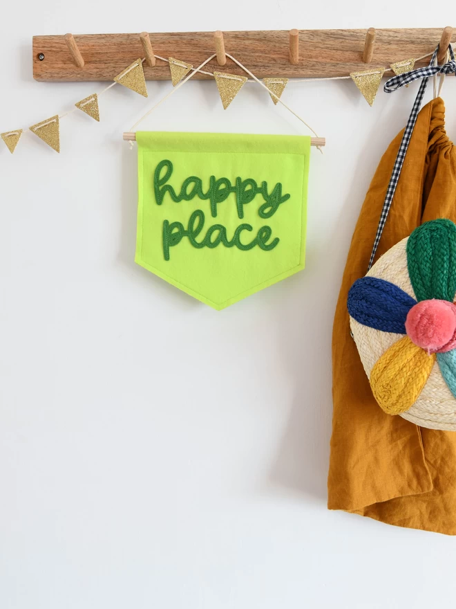 happy place house warming banner. 