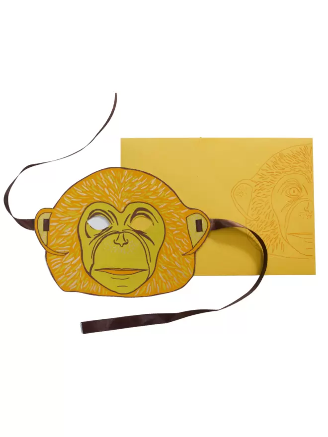 Full shot of image with mask and matching envelope 