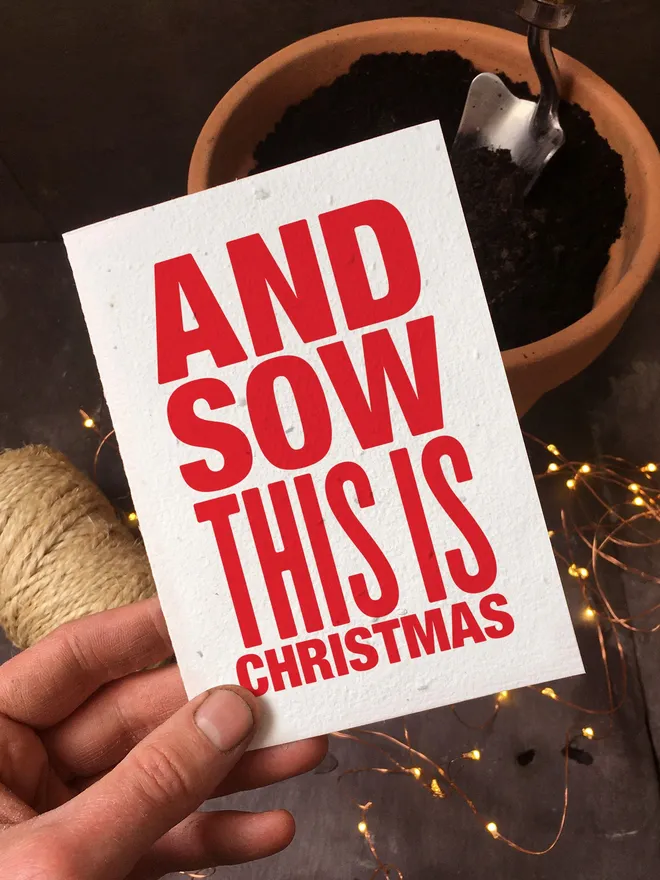 sow this is christmas plantable card