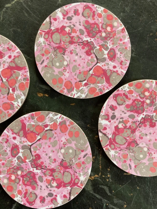 Pink coasters