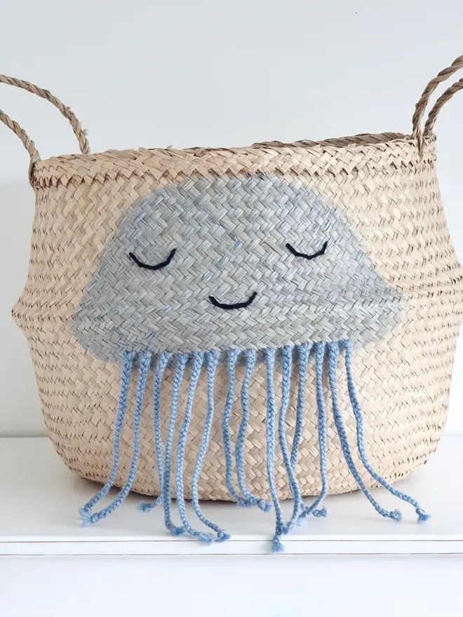 Blue Jellyfish Belly Basket