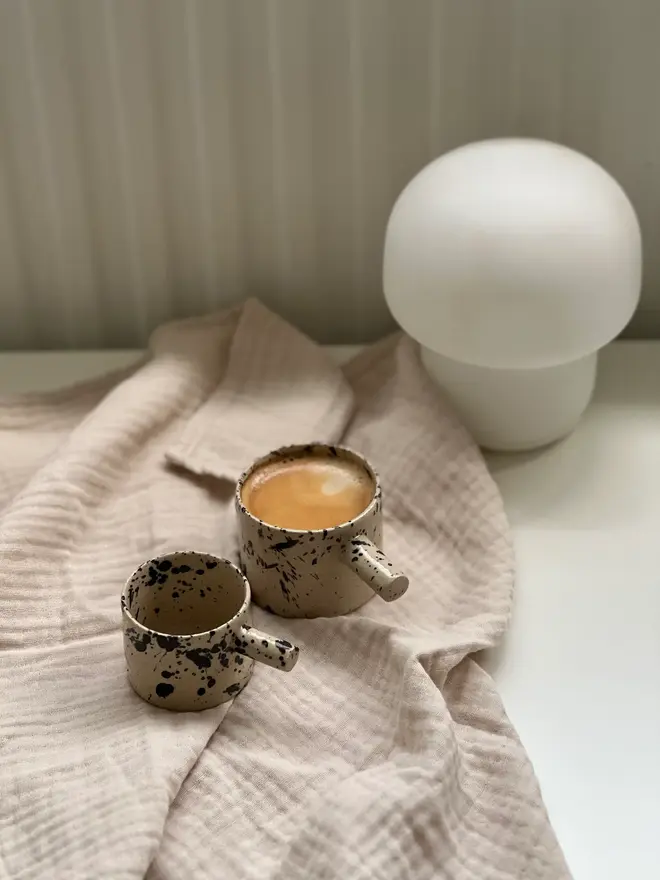 White Speckled Espresso Cup