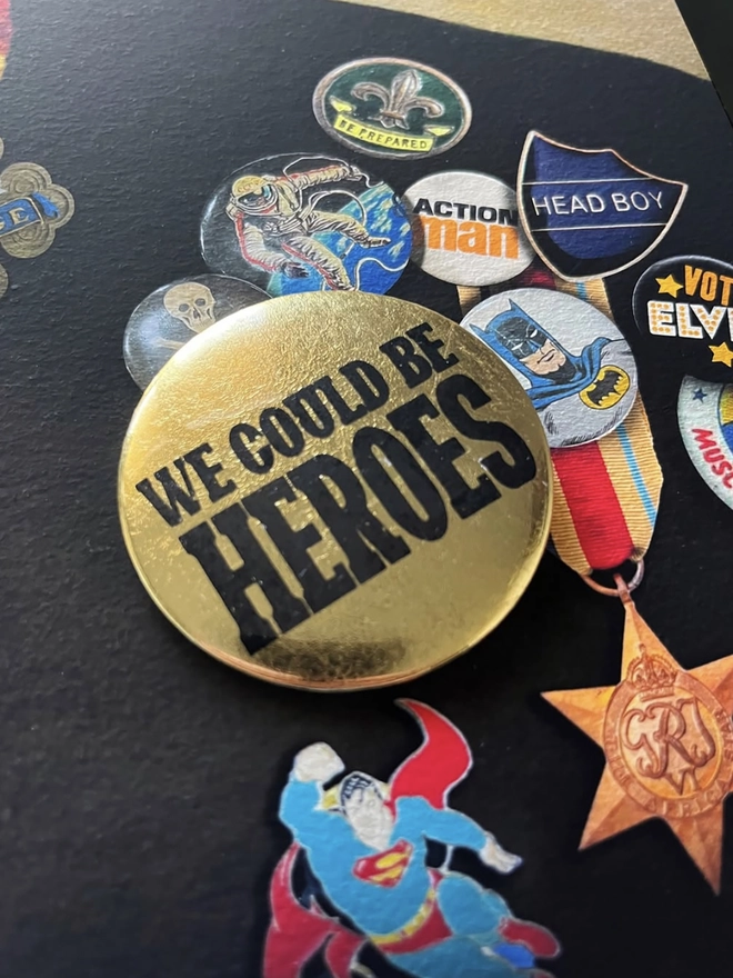 We could e heroes close up of badge 