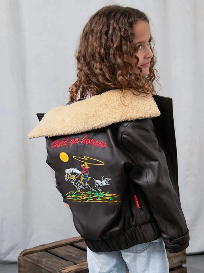 'Hold Ya Horses' Leather Jacket