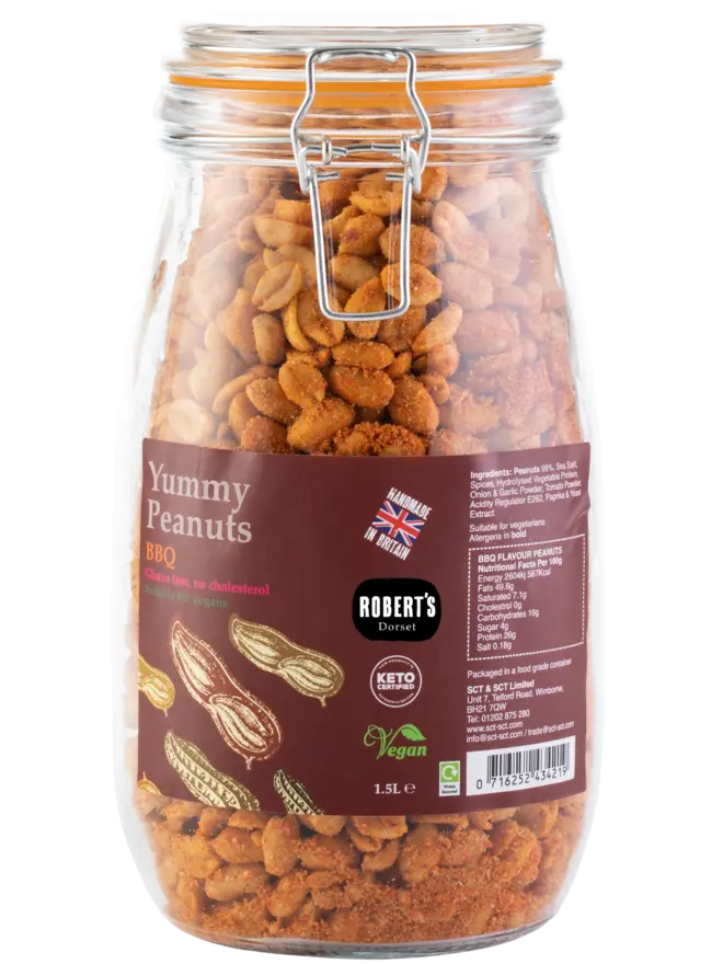 Yummy Peanuts Glass Jar
