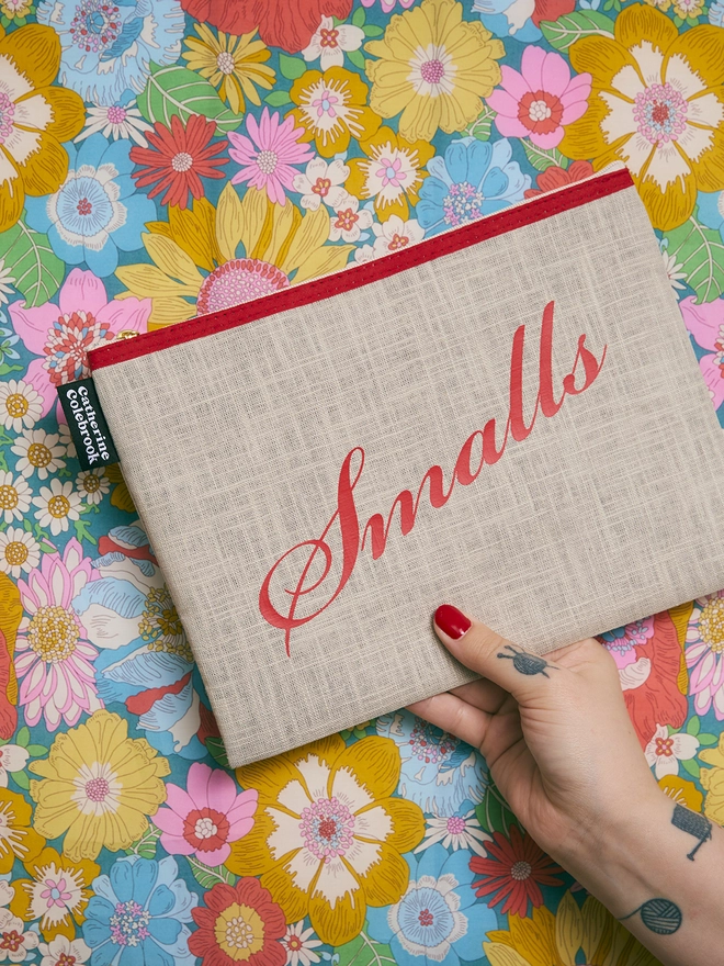 CATHERINE COLEBROOK NATURAL LINEN PURSE - SMALLS