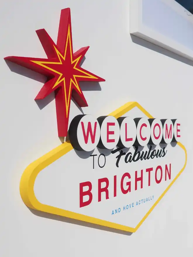 custom-made Welcome To Fabulous Brighton sign