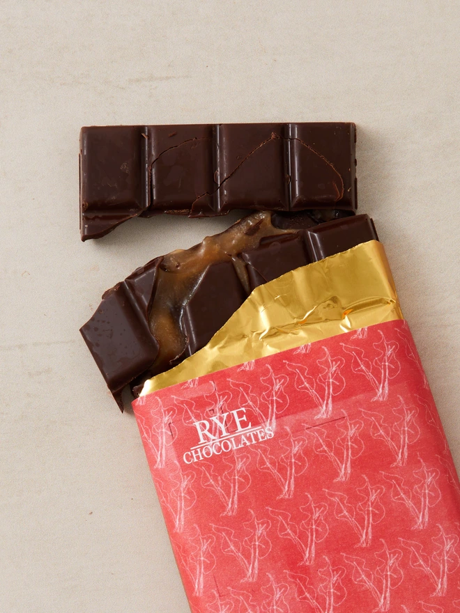 Rhubarb Curd Dark Chocolate Bar - 72% Ecuadorian