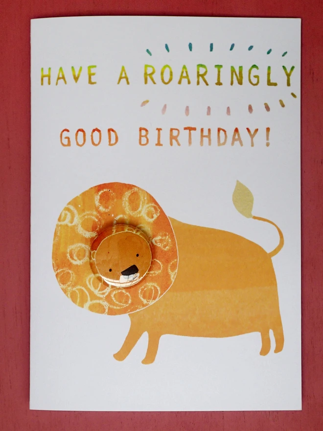 Lion Birthday card