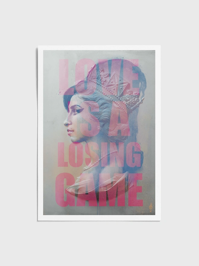 Amy Winehouse Love Is A Losing Game Art Print - Unframed