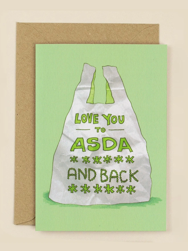 Asda and Back Greeting Card